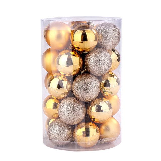 Hendrano™ Set of 34 Christmas Ball Ornaments 4 cm in Rich Colors