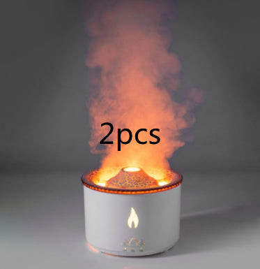Volcano Flame Diffuser with Jellyfish Mist Rings and Timer