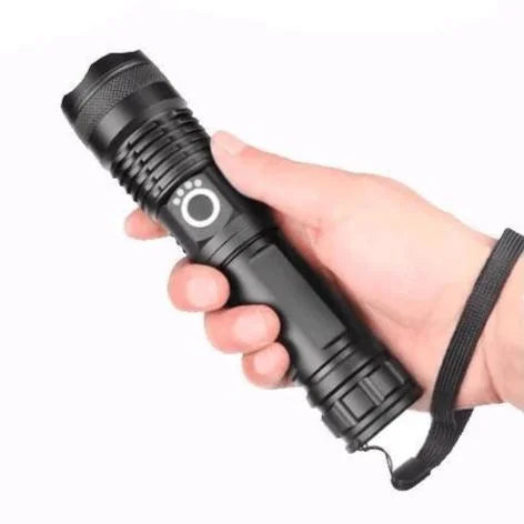 Hendrano™ Rechargeable XHP50 LED Flashlight with Zoom and Battery Indicator