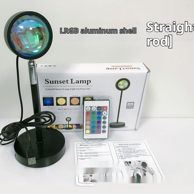 Sunset Projection Lamp with Adjustable Head, Iron Shell Night Light