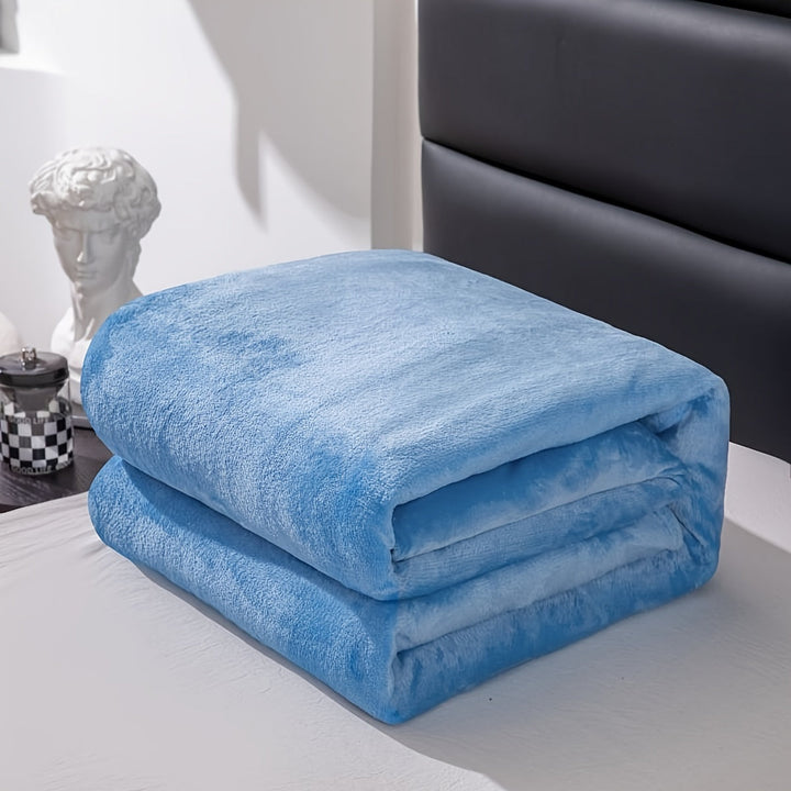 Soft and warm gray flannel blanket for all seasons