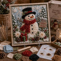 3D fabric poke art Christmas cardinal in frame