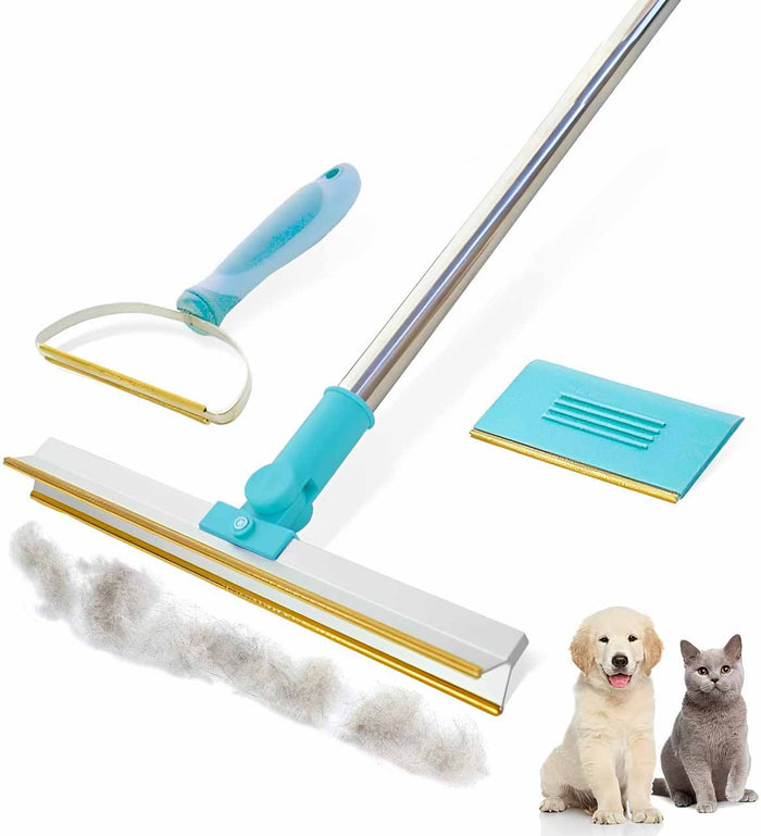 Hendrano™ 3-Piece Pet Hair Remover Set with Extendable Carpet Rake