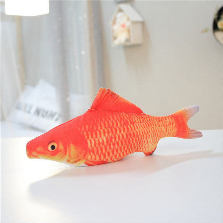 Realistic flopping fish toy for cats