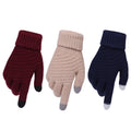 Textured knit touchscreen gloves