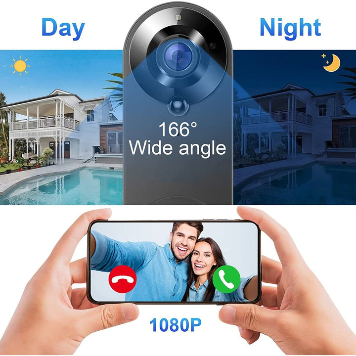 Hendrano™ Wireless WiFi Video Doorbell with 1080p HD and Night Vision
