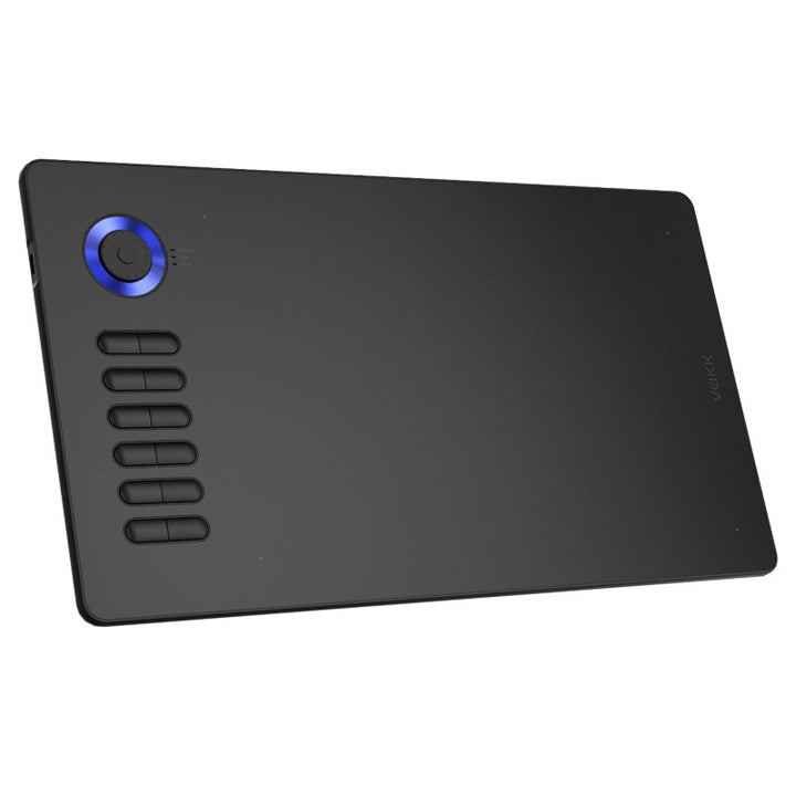 Black graphics drawing tablet with pen