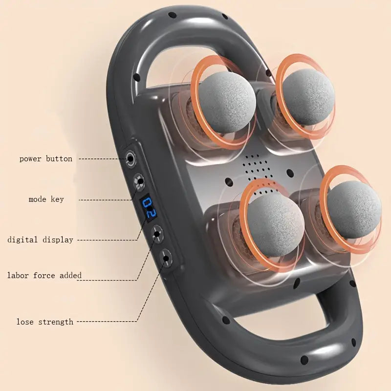Hendrano™ Deep Tissue Massage Gun with 4 Heads, 20 Speeds and LED Screen