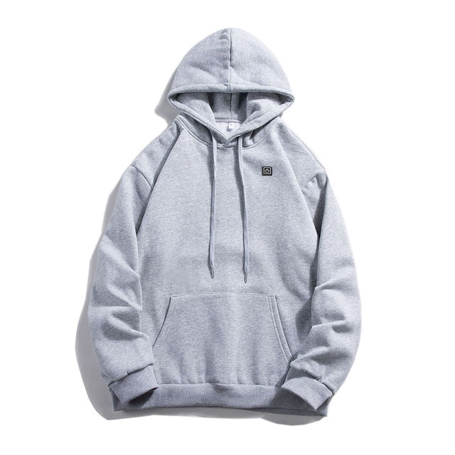 Heated pullover hoodie with power bank