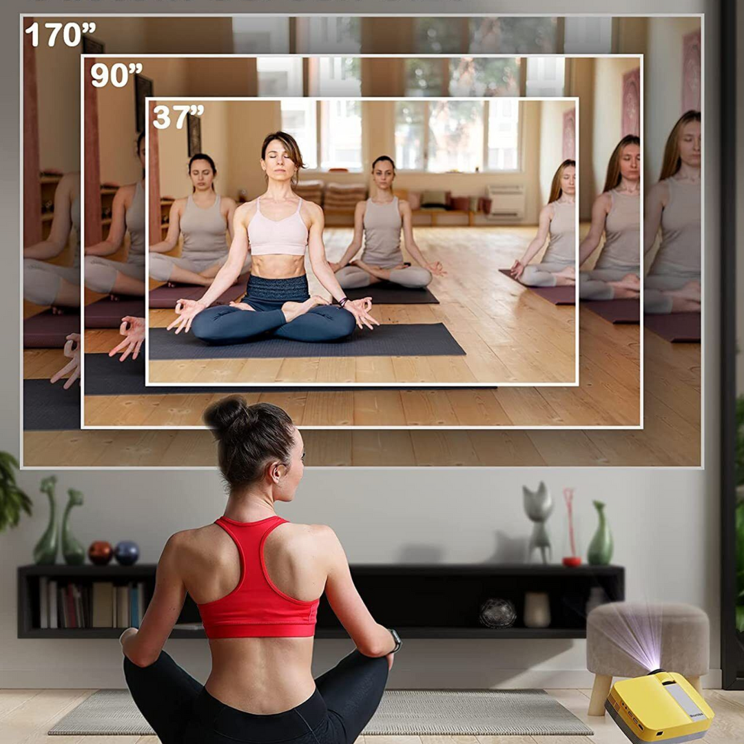 Mini HD Projector with Tripod and Built-In Speakers