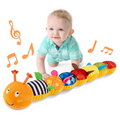 Hendrano™ Musical Caterpillar Rattle Plush with Crinkle Textures
