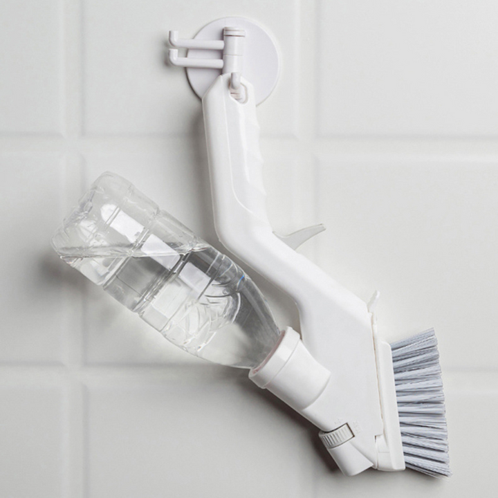 4-in-1 Bathroom Floor and Wall Scrub Brush with Extendable Handle