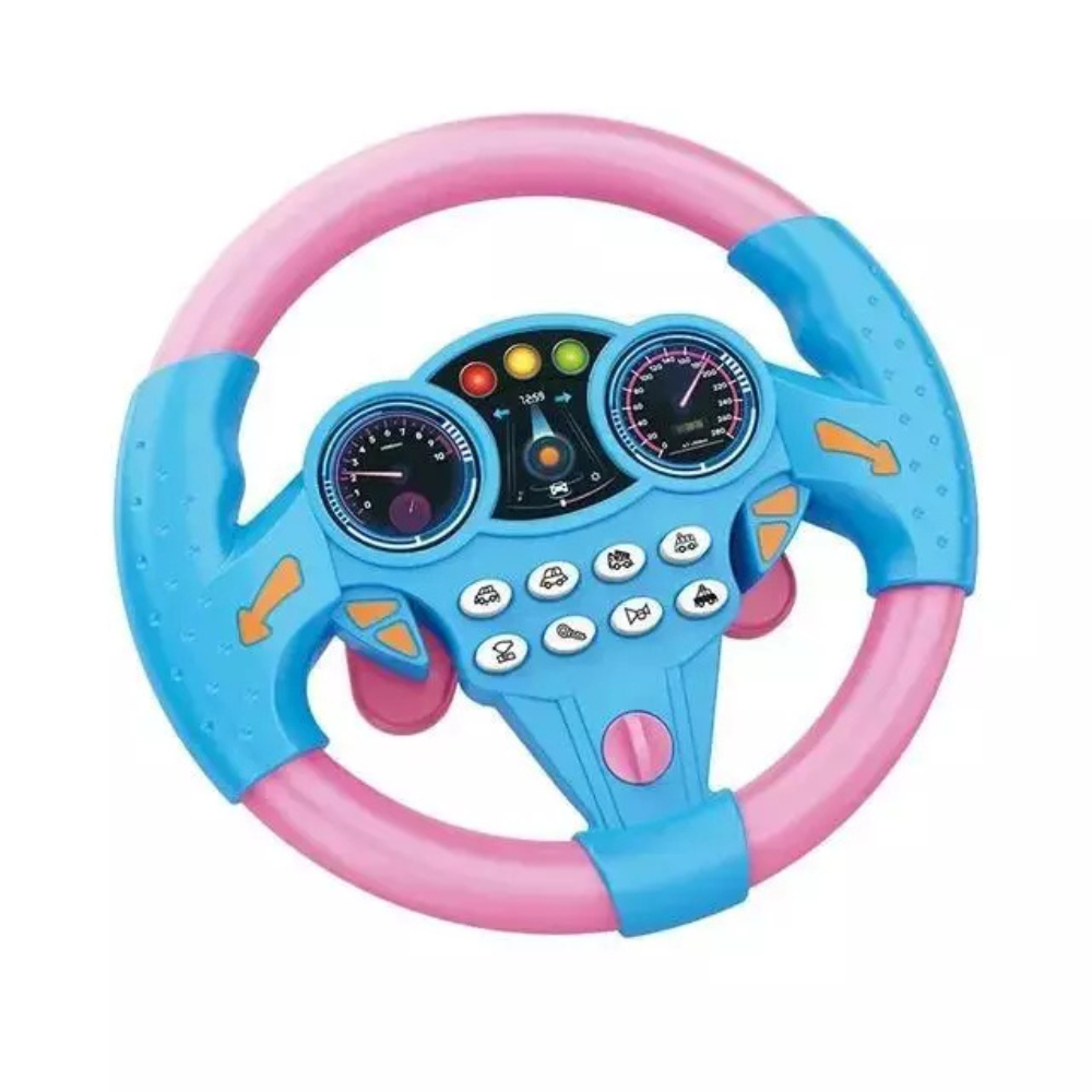 Kids Toy Steering Wheel with Suction Cup, Lights and Sounds