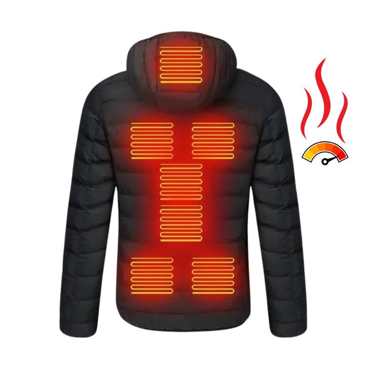 Windproof Heated Jacket with 10 Heating Zones – Hendrano