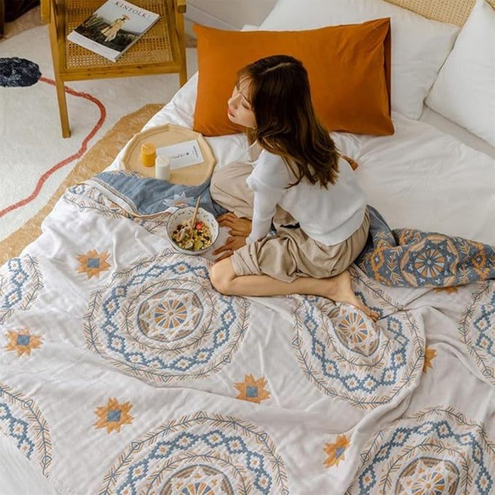Cotton Mandala Throw Blanket for Home Décor
