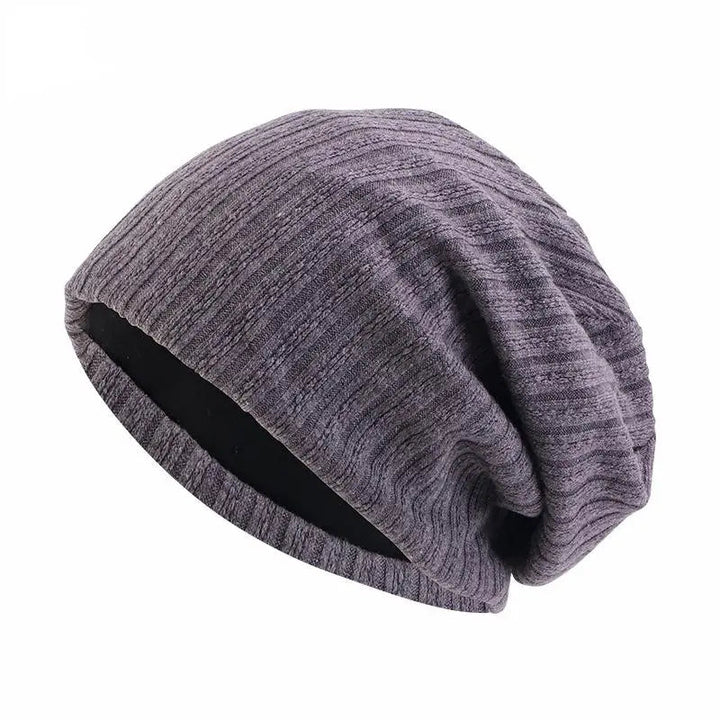 Wheat Pattern Double-Layer Cotton Beanie for Everyday Wear