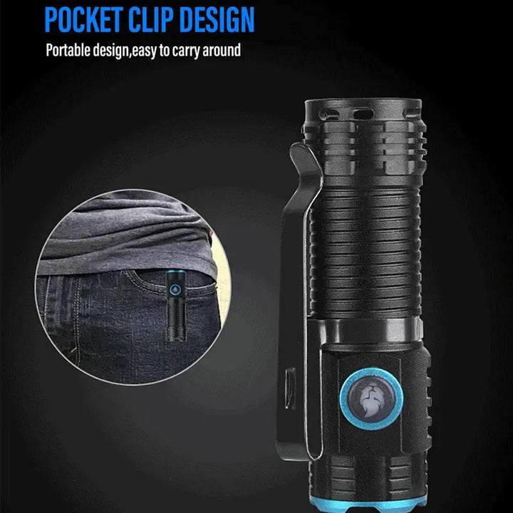Hendrano™ Rechargeable 1000 Lumen LED Flashlight with Magnetic Tail