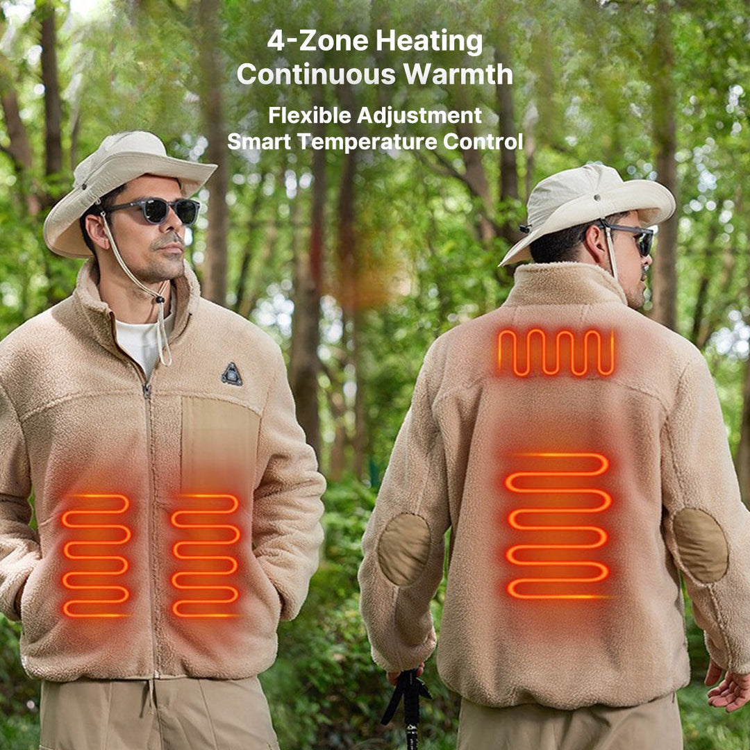 USB Heated Fleece Jacket with 4-Zone Heating and Dual Controls – Hendrano™