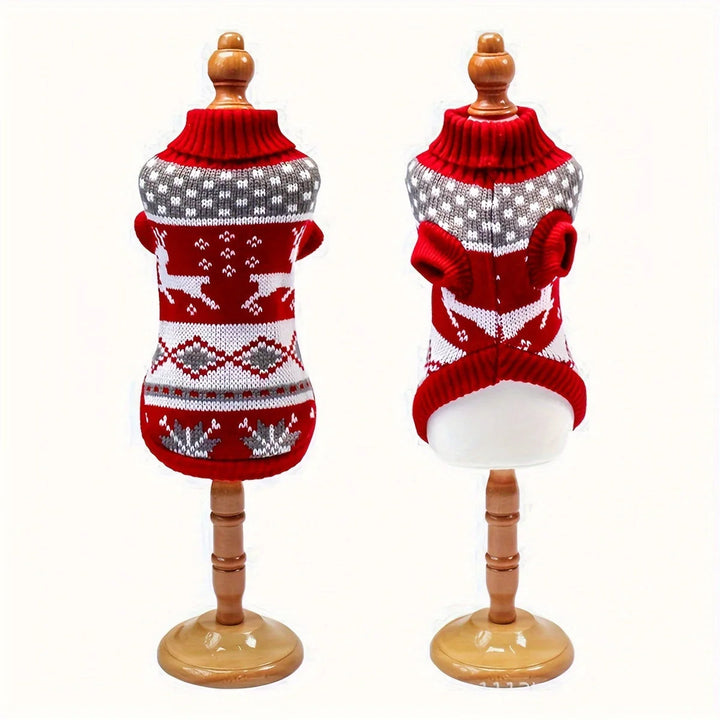 Hendrano™ Knitted Christmas Sweater for Small Dogs with Festive Pattern