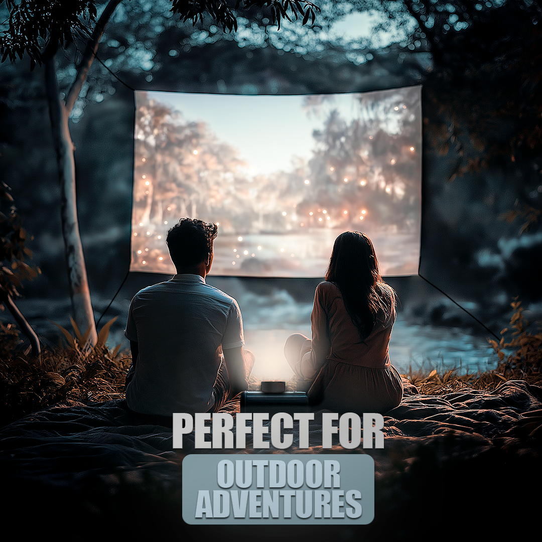 Mini Portable Projector with 1080P Support, Power Bank Ready