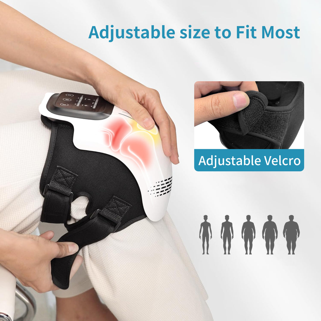 Rechargeable Heated Knee Massager with Kneading and Vibration