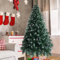 Green Christmas tree with white tips