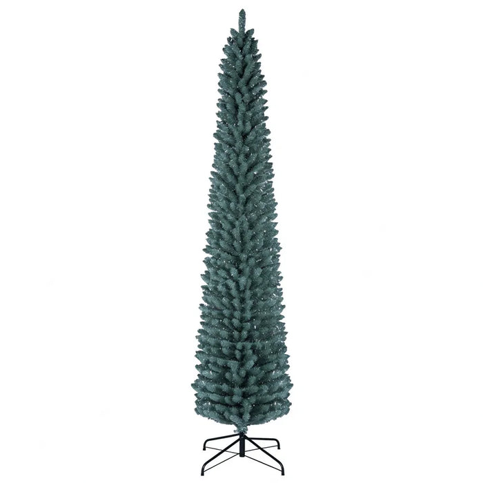 Hendrano 8 ft Slim Frosted Pencil Christmas Tree with 535 Tips