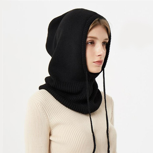 Hendrano™ Hooded Knit Winter Hat with Adjustable Drawstrings