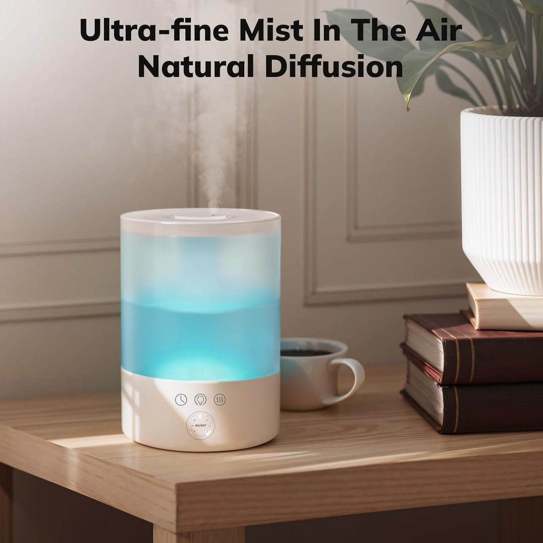 Cool Mist Humidifier with 2.5L Tank and 7-Color Night Light