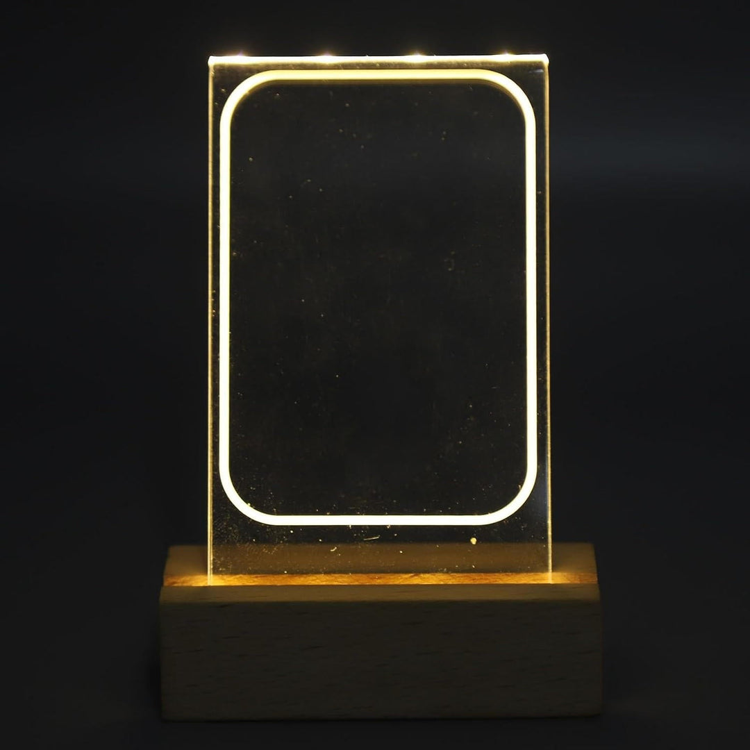Light-Up Photo Frame with Three Slots for Photos and Tickets