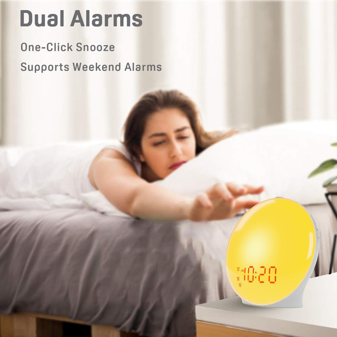 Sunrise Alarm Clock with FM Radio and 14 Light Colors