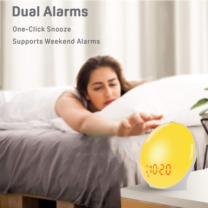 Sunrise Alarm Clock with FM Radio and 14 Light Colors