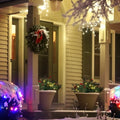 Small battery lit porch tree with pine cones