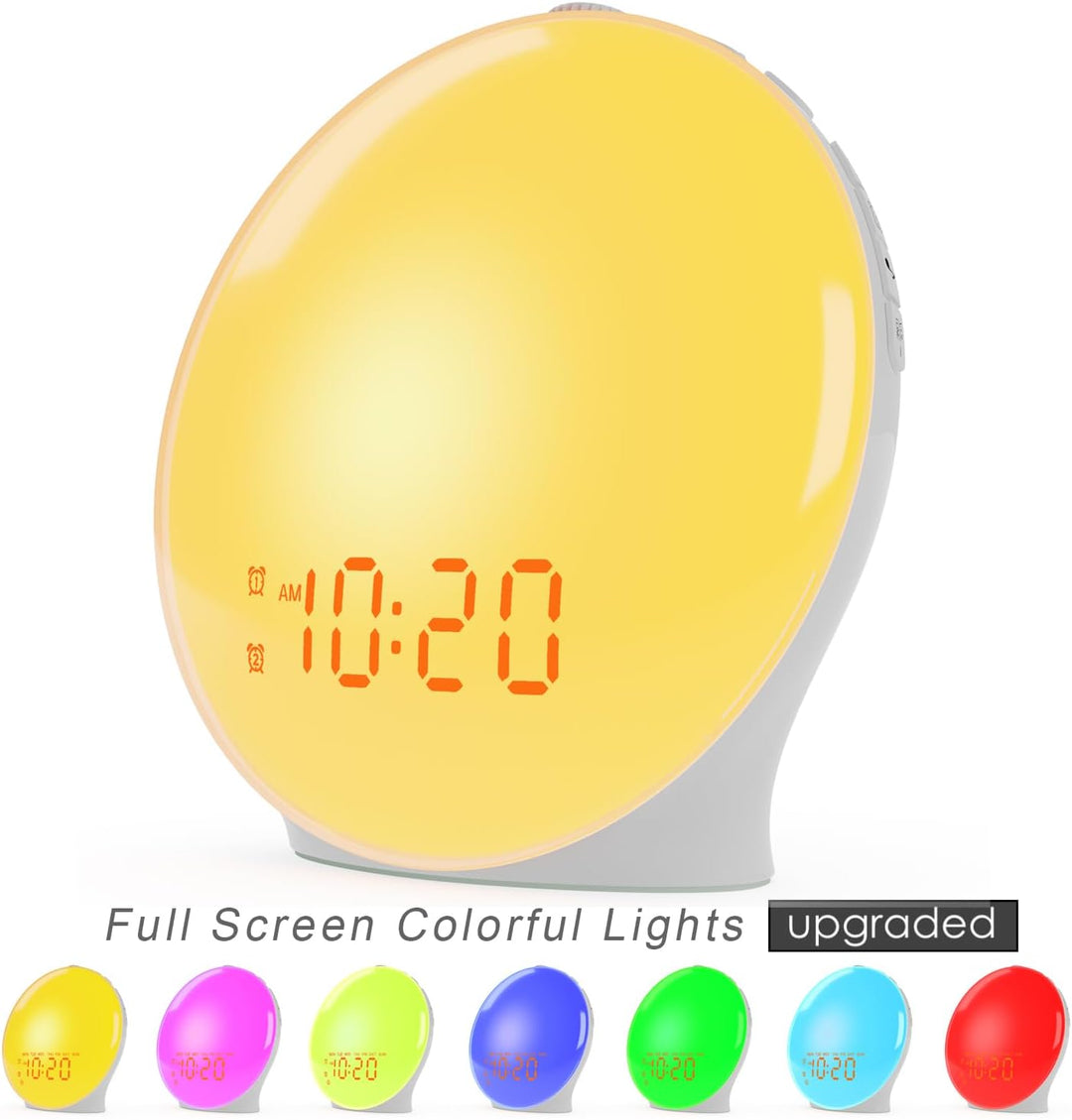Sunrise Alarm Clock with FM Radio and 14 Light Colors