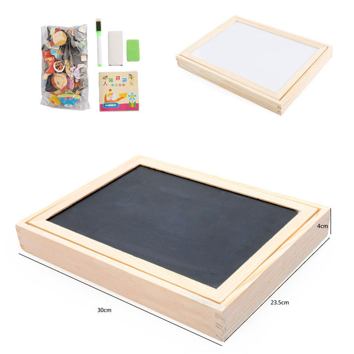 Wooden magnetic animal puzzle box