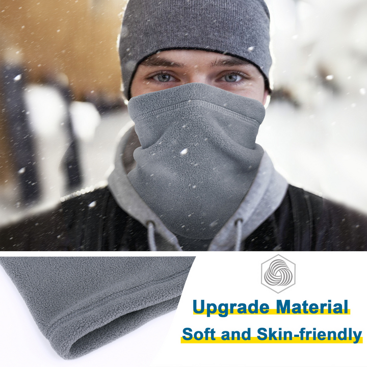 Fleece Neck Gaiter Scarf with Half Face Cover for Winter