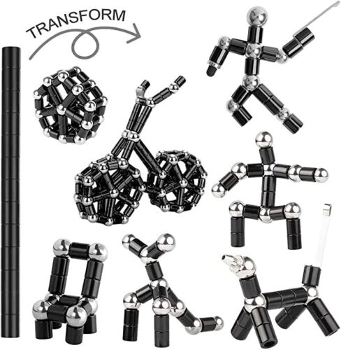 Hendrano™ Magnetic Fidget Pen with Stylus Tip and Build-Your-Own Shapes