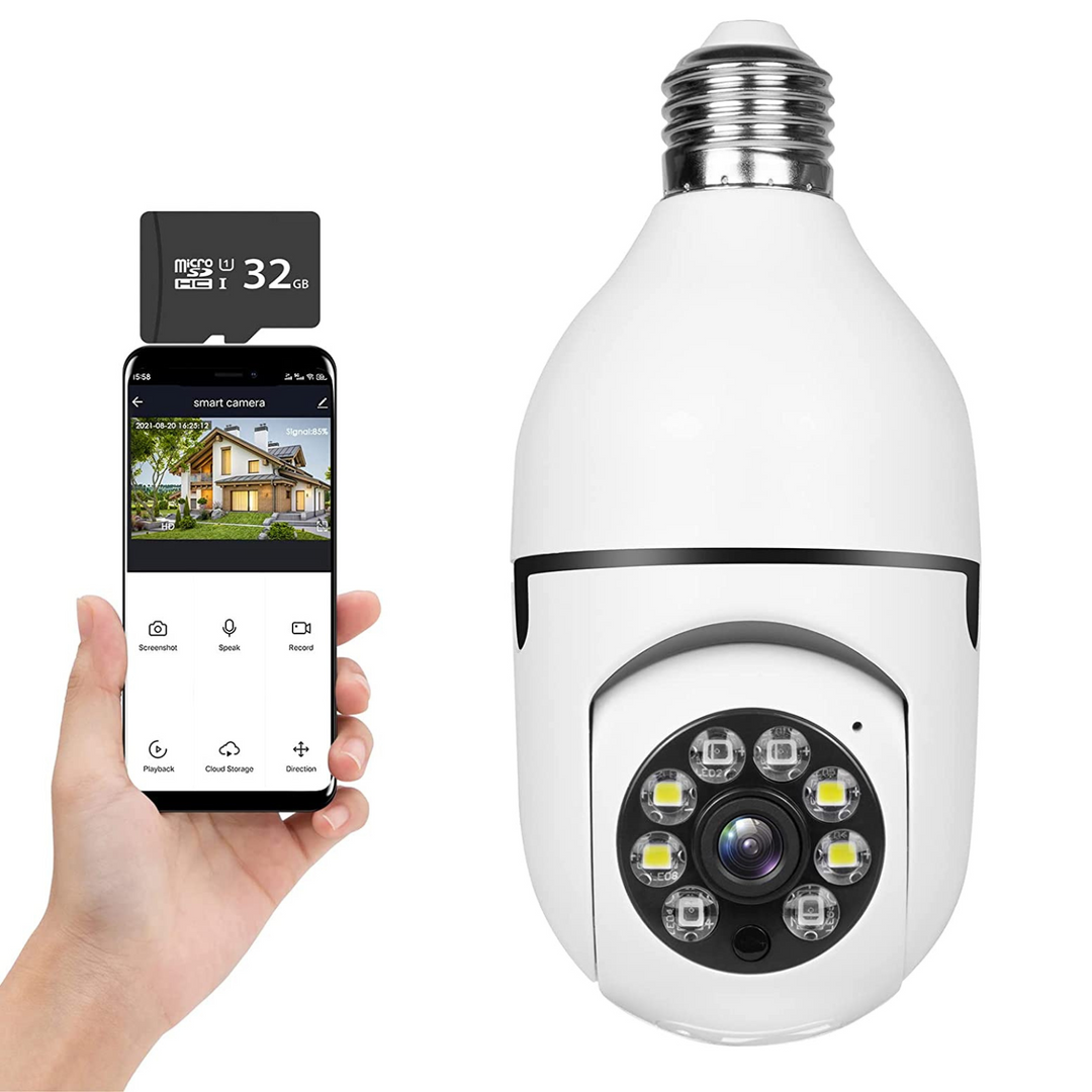 Hendrano™ WiFi Light Bulb Security Camera with Night Vision