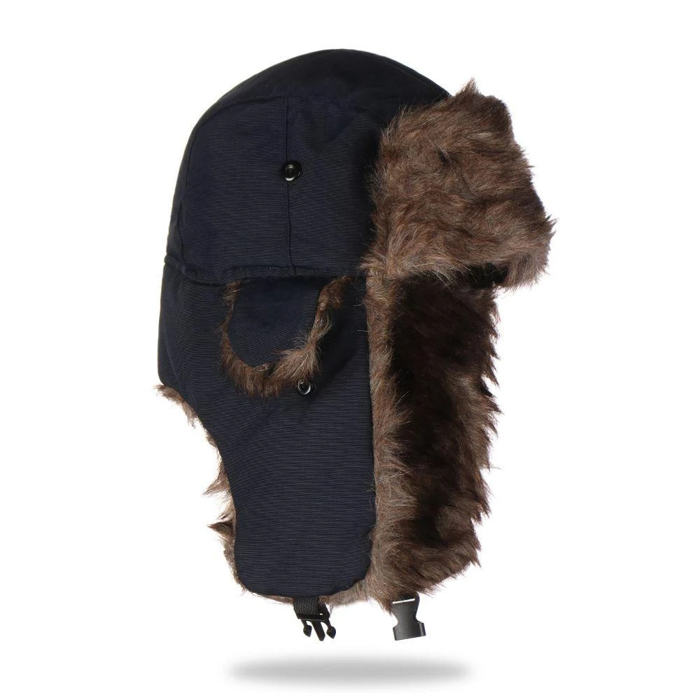 Hendrano™ Faux Fur Aviator Hat with Earflaps for Bitter Cold Days