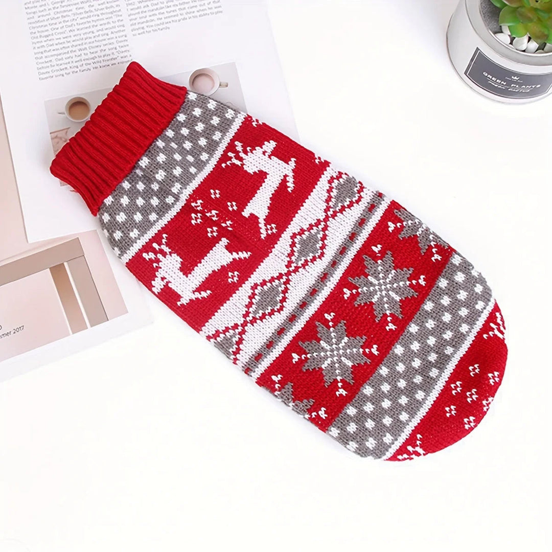 Hendrano™ Knitted Christmas Sweater for Small Dogs with Festive Pattern
