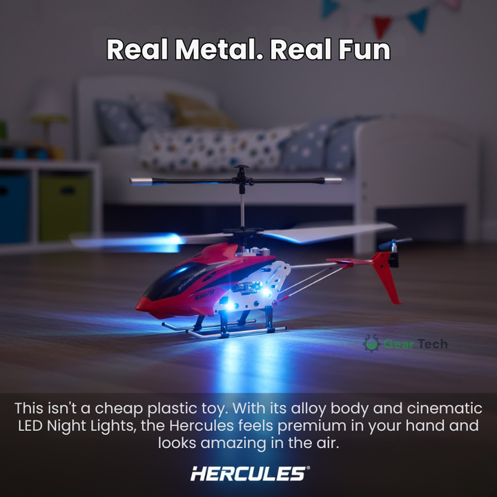 Remote Control Helicopter with LED Lights and Gyro Stabilizer