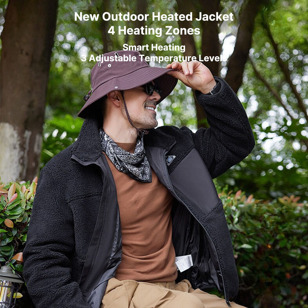 USB Heated Fleece Jacket with 4-Zone Heating and Dual Controls – Hendrano™