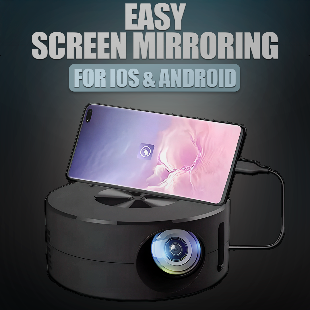 Mini Portable Projector with 1080P Support, Power Bank Ready