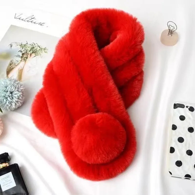 Hendrano™ Plush Faux Fur Loop Scarf – Soft, Cozy Neck Warmer