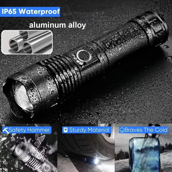 Hendrano™ Rechargeable High-Lumen Flashlight with Zoom and 5 Modes
