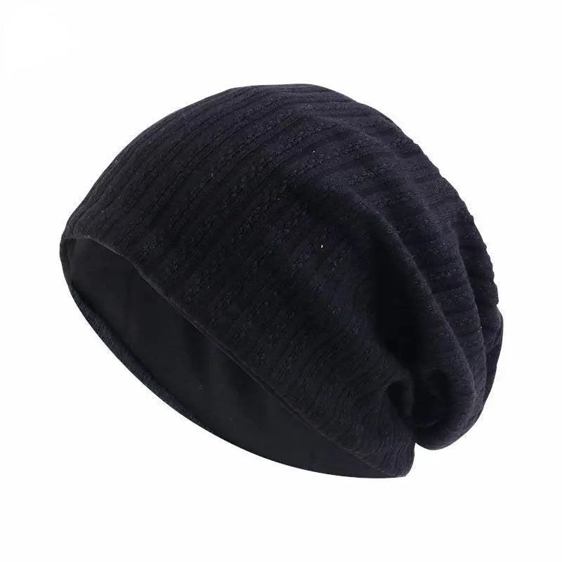 Wheat Pattern Double-Layer Cotton Beanie for Everyday Wear