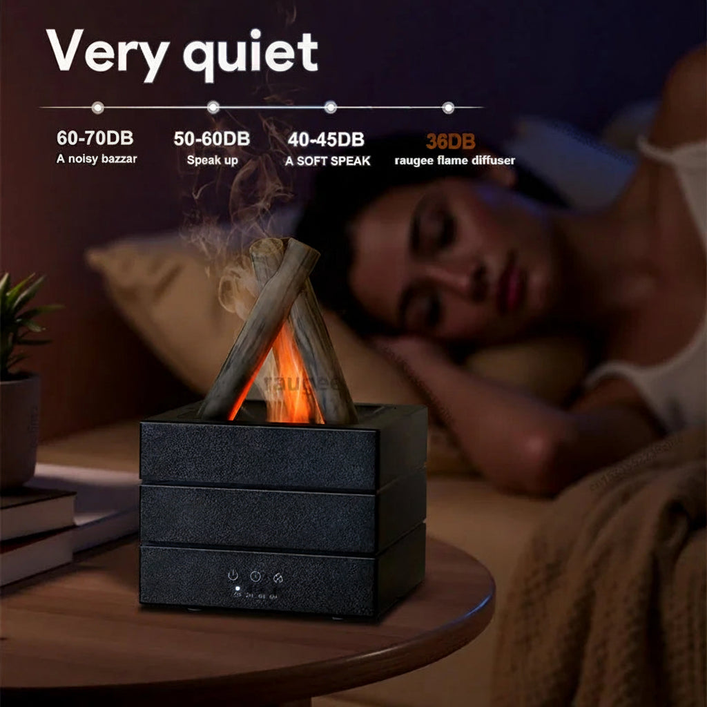 Flame Effect Aroma Diffuser and Humidifier with Remote