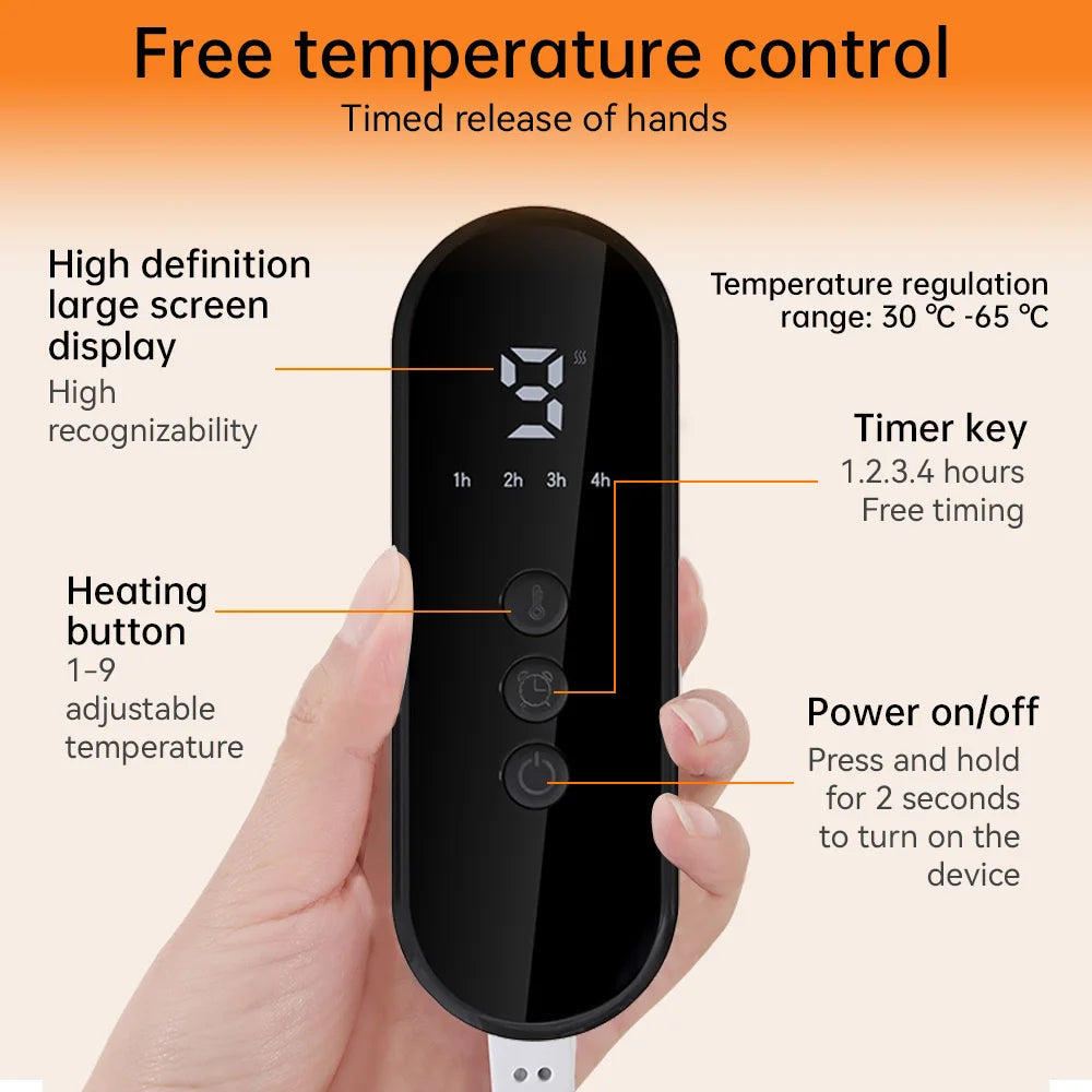 Hendrano™ Plush Electric Foot Warmer with Remote and 9 Heat Levels