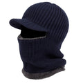 Hendrano™ Knit Balaclava Beanie with Visor and Plush Fleece Lining