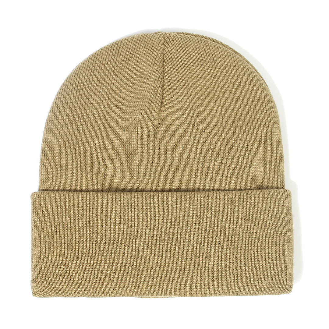 Double-layer satin-lined beanie in black